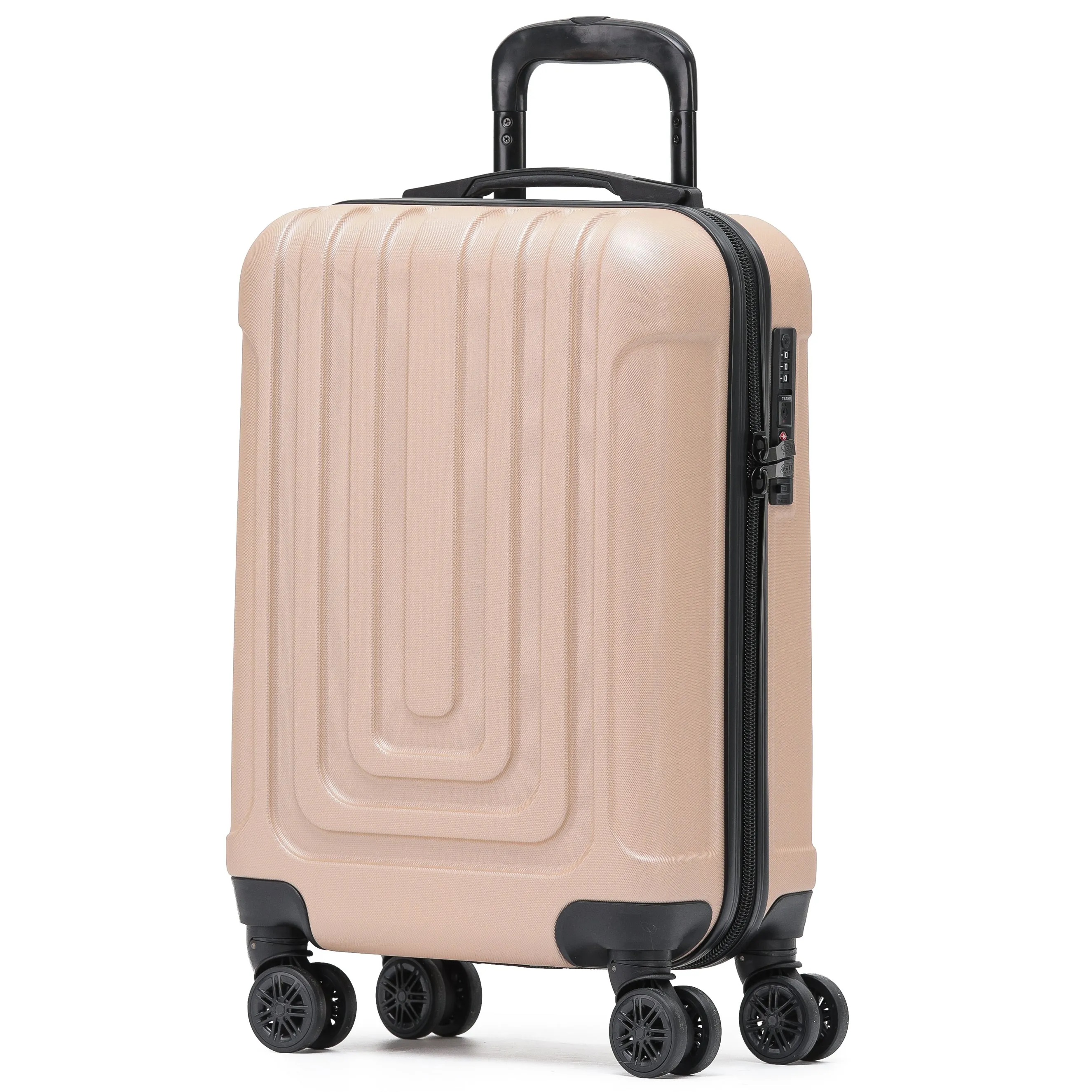 Lightweight Carry On Suitcase TSA Lock USB Port 8 Wheels For Over 100 Airlines
