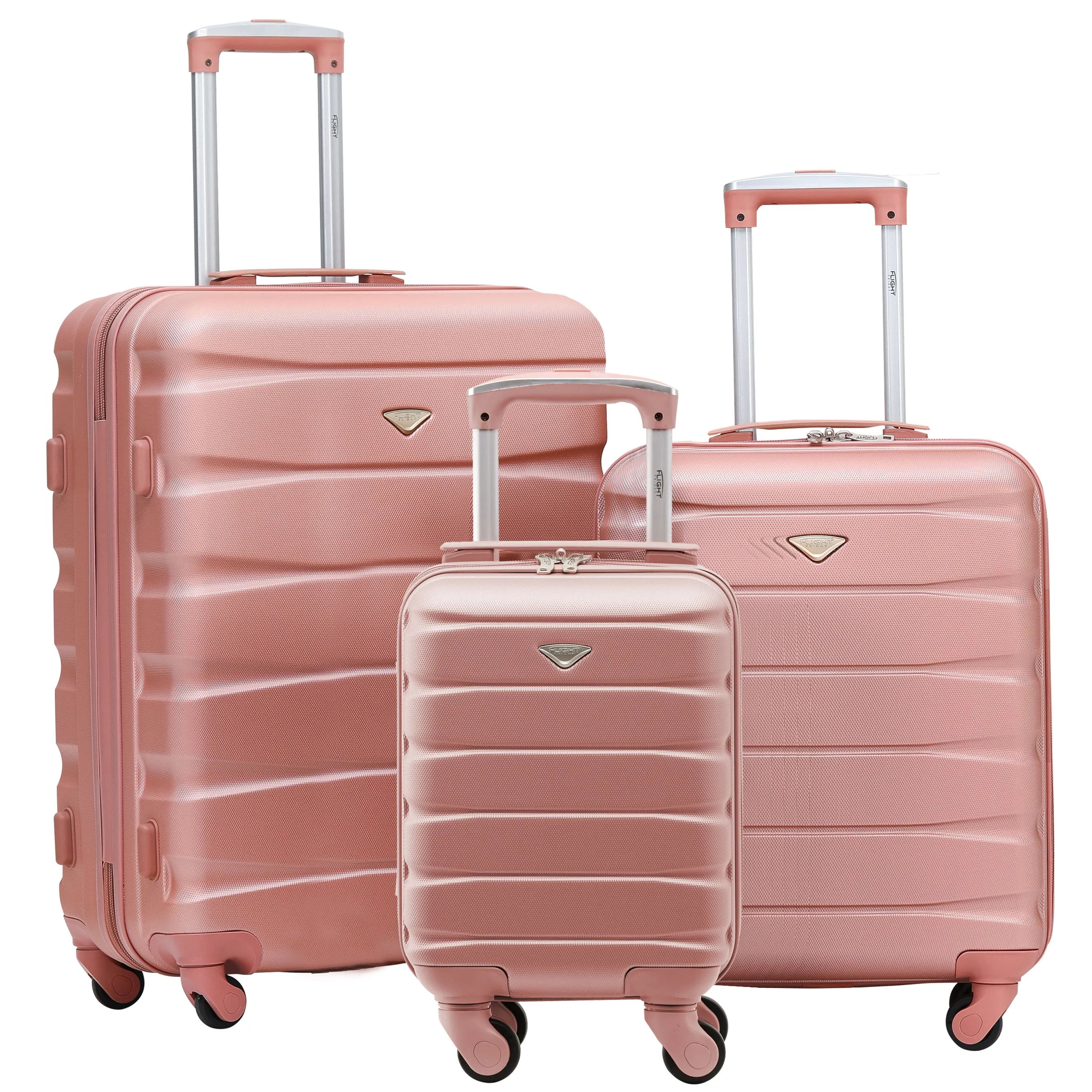 Lightweight Set of 2 Cabin Cases   Check In Bag Hard Case Luggage Ryanair