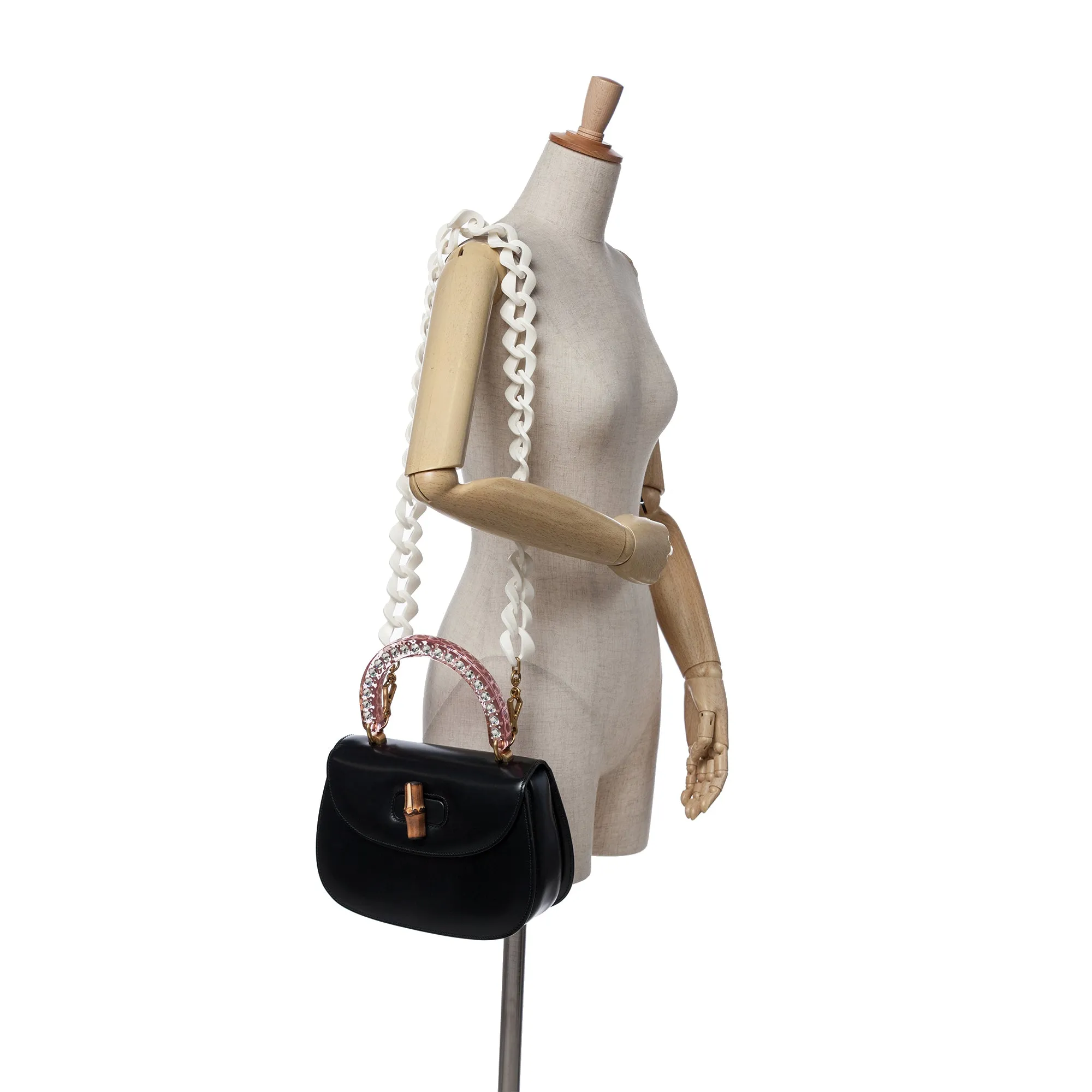 Limited Edition Medium Calfskin Acrylic Classic 2 Top Handle Bag