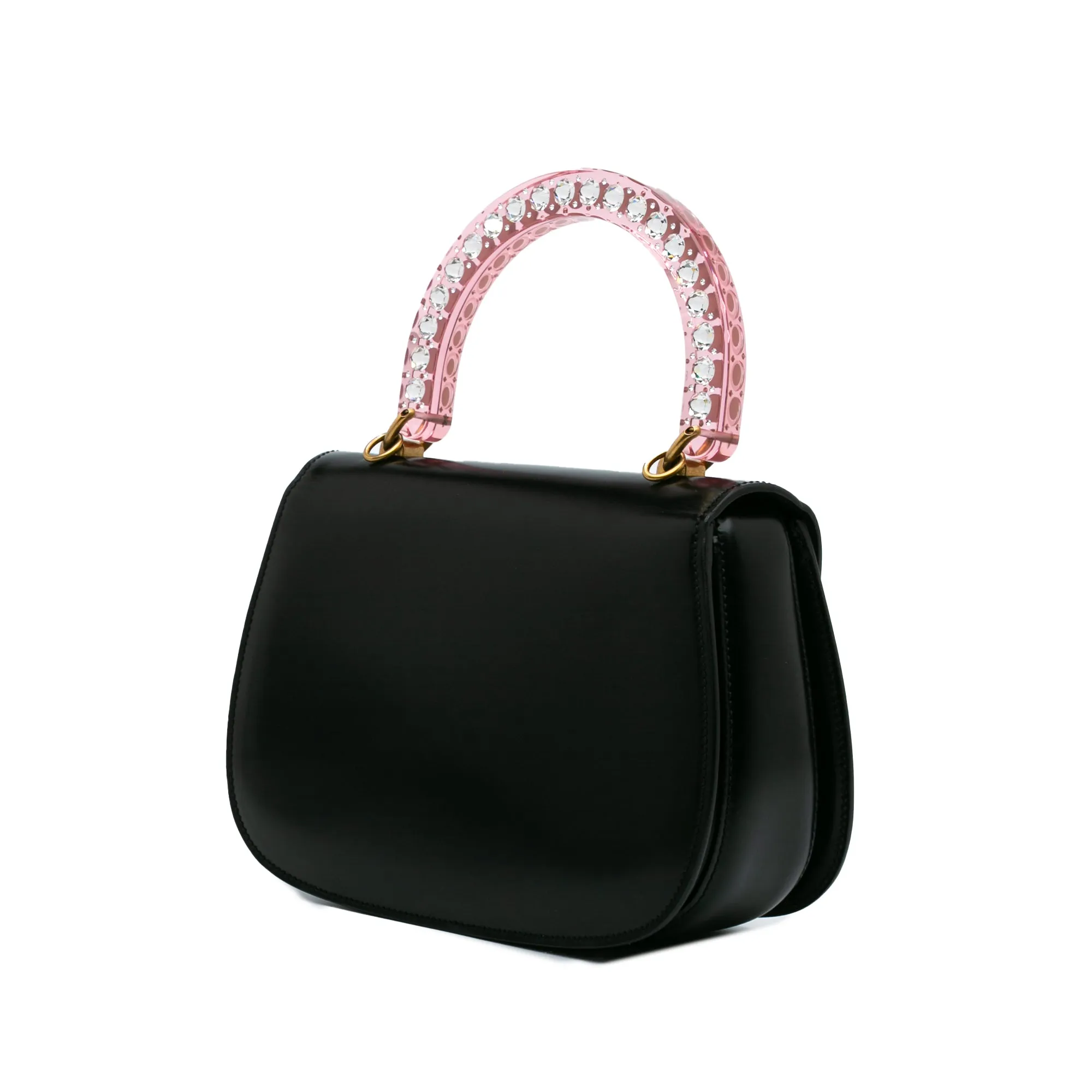 Limited Edition Medium Calfskin Acrylic Classic 2 Top Handle Bag
