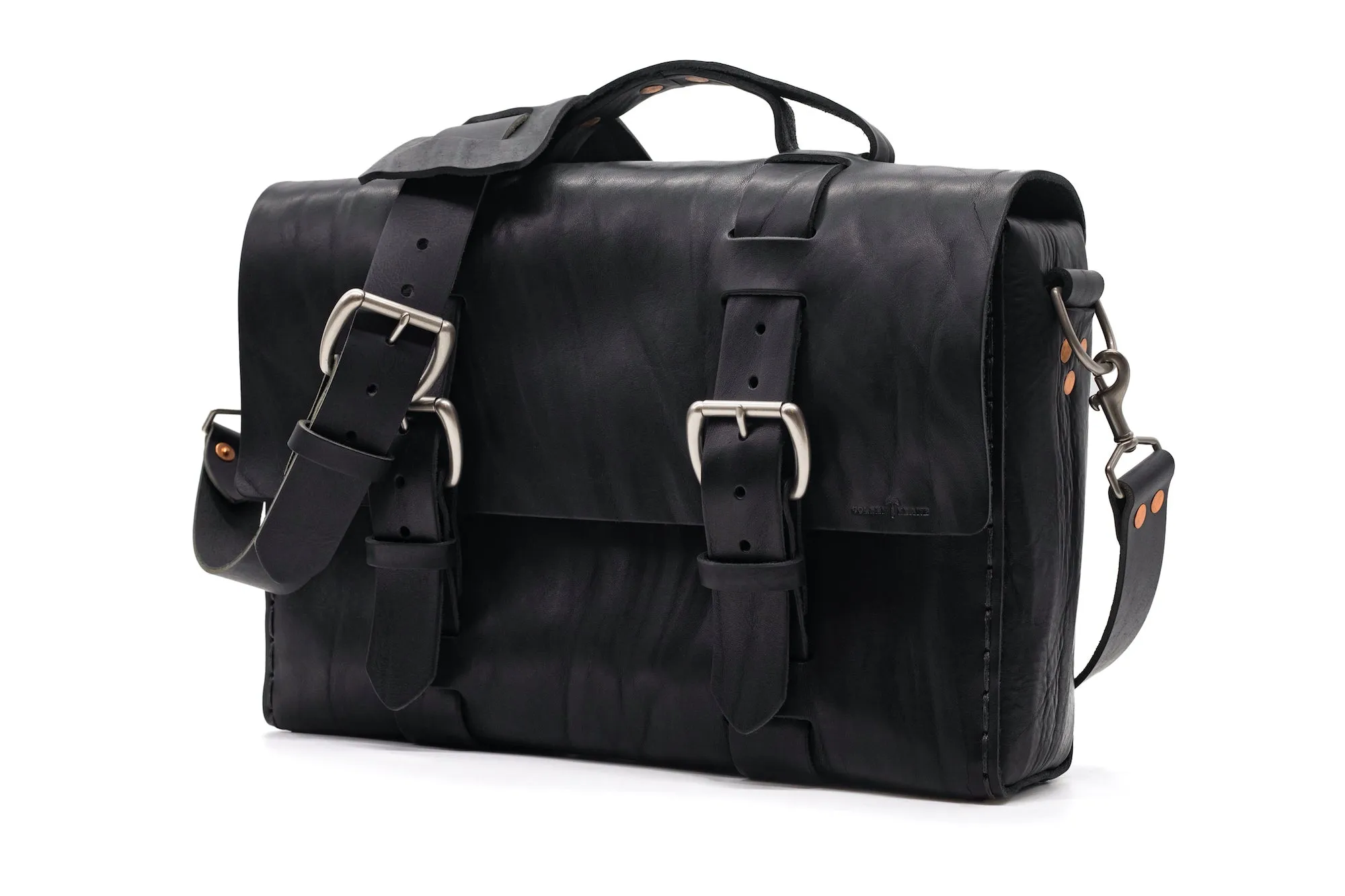 Limited Edition No. 4313 - Minimalist Standard Leather Satchel in Commonwealth Black - 5 MADE, SOLD OUT