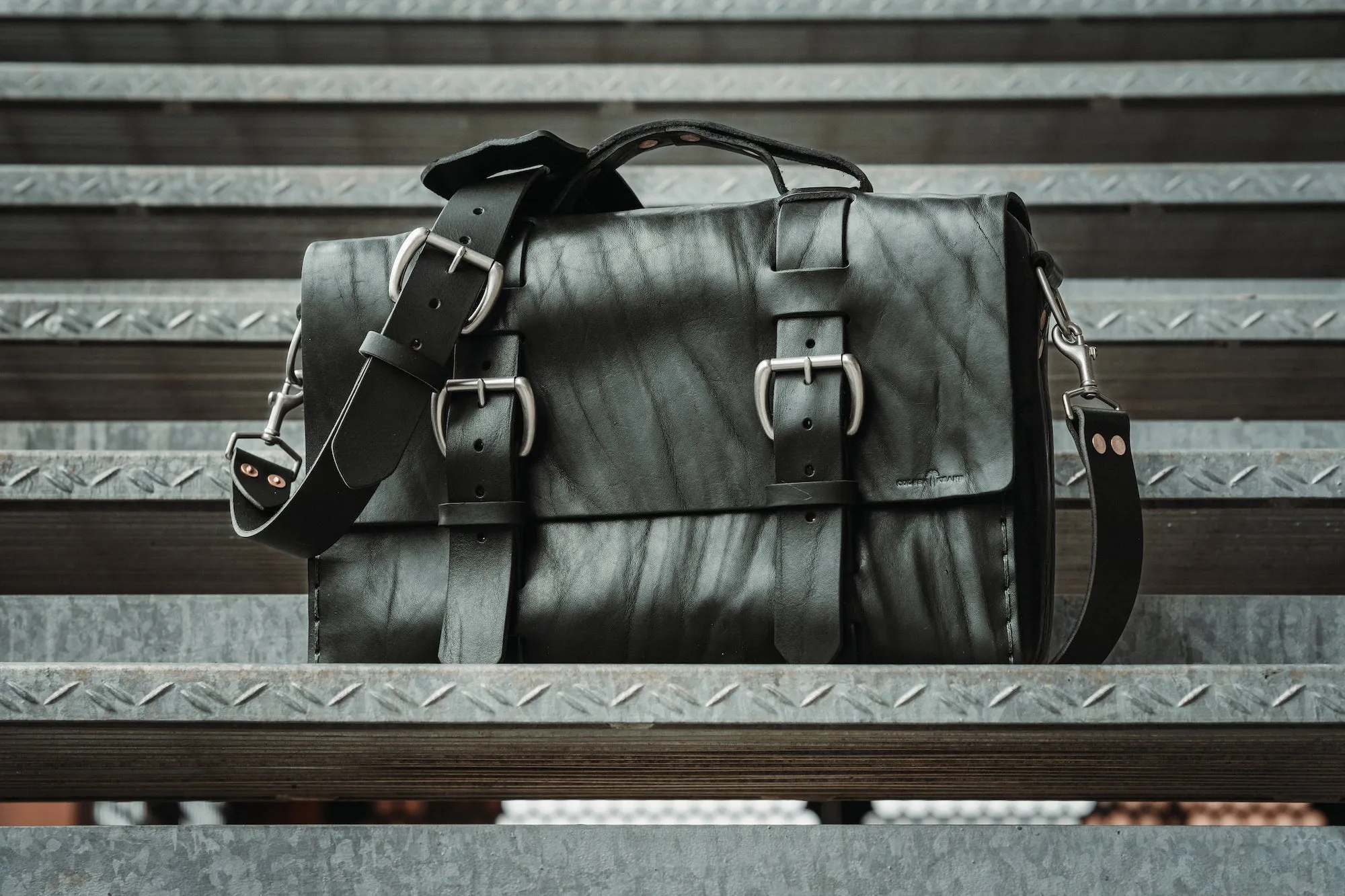 Limited Edition No. 4313 - Minimalist Standard Leather Satchel in Commonwealth Black - 5 MADE, SOLD OUT