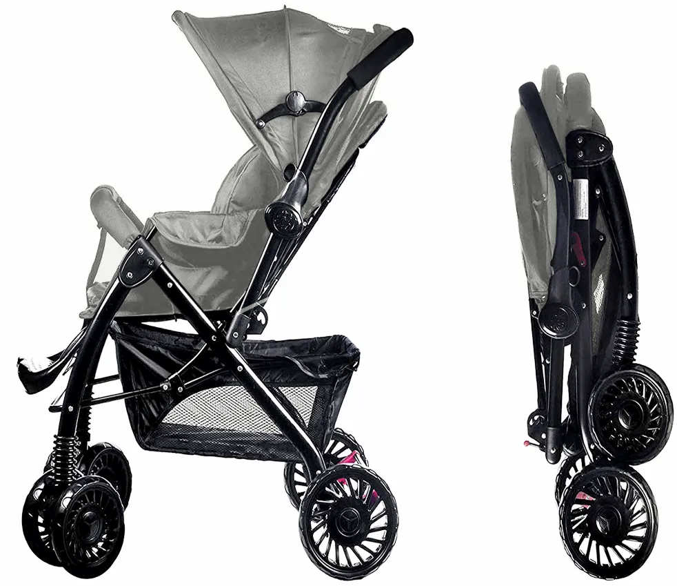 Little Bambino Delux Buddy Baby Stroller Grey BW859GR