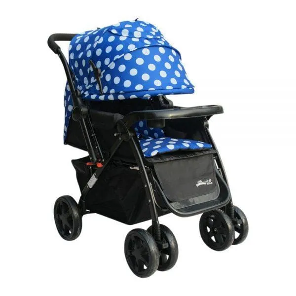 Little Bambino Polka Dot Stroller Blue BW817BL
