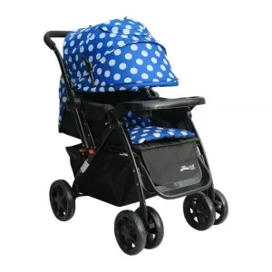 Little Bambino Polka Dot Stroller Blue BW817BL