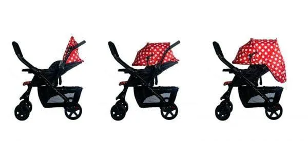 Little Bambino Polka Dot Stroller Red BW817RD
