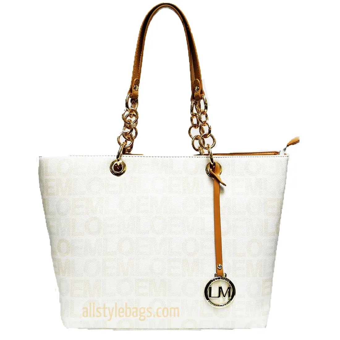 LOEM brand signature Print satchel Bag tote wallet set golden chain Designer ins