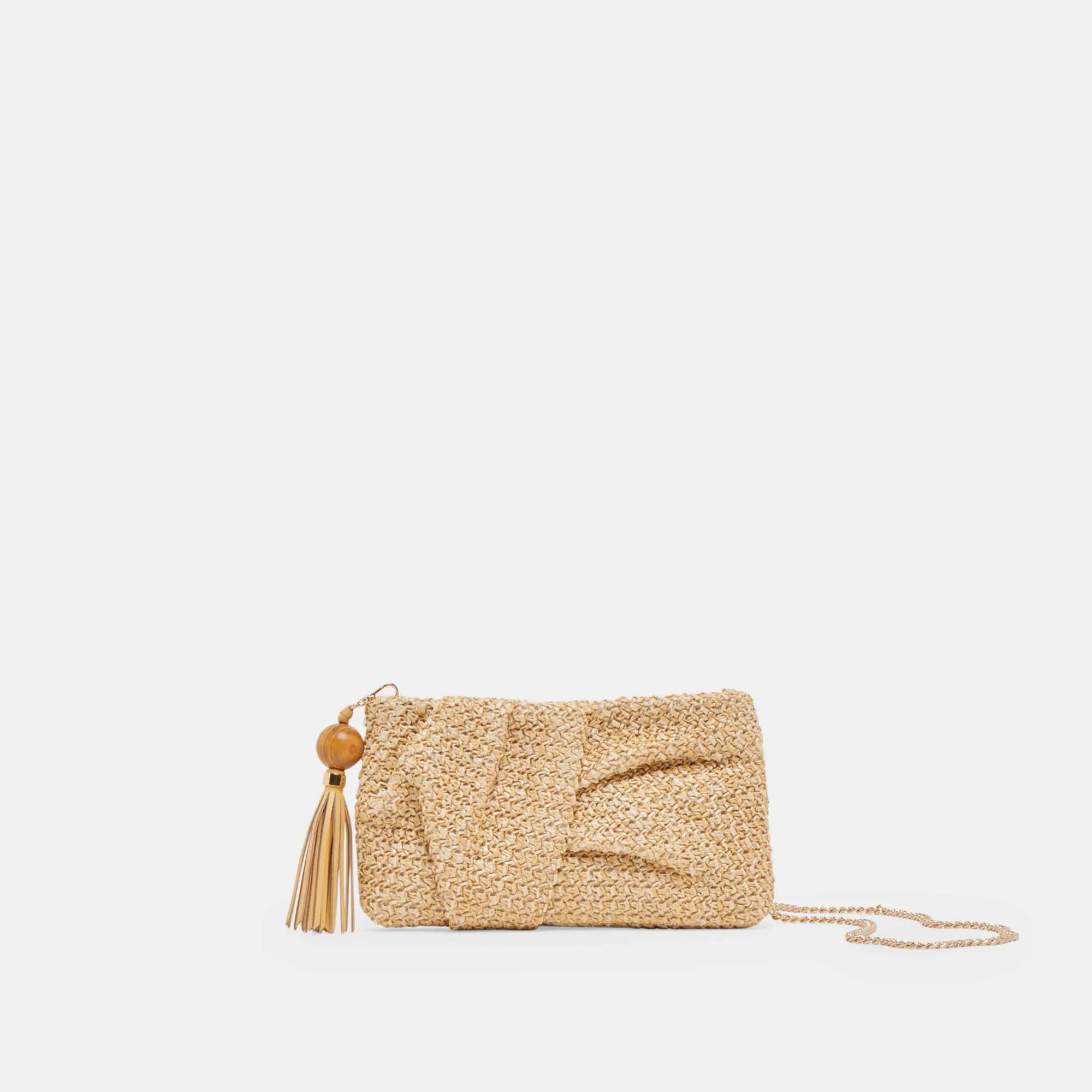 LORENA CLUTCH NATURAL RAFFIA