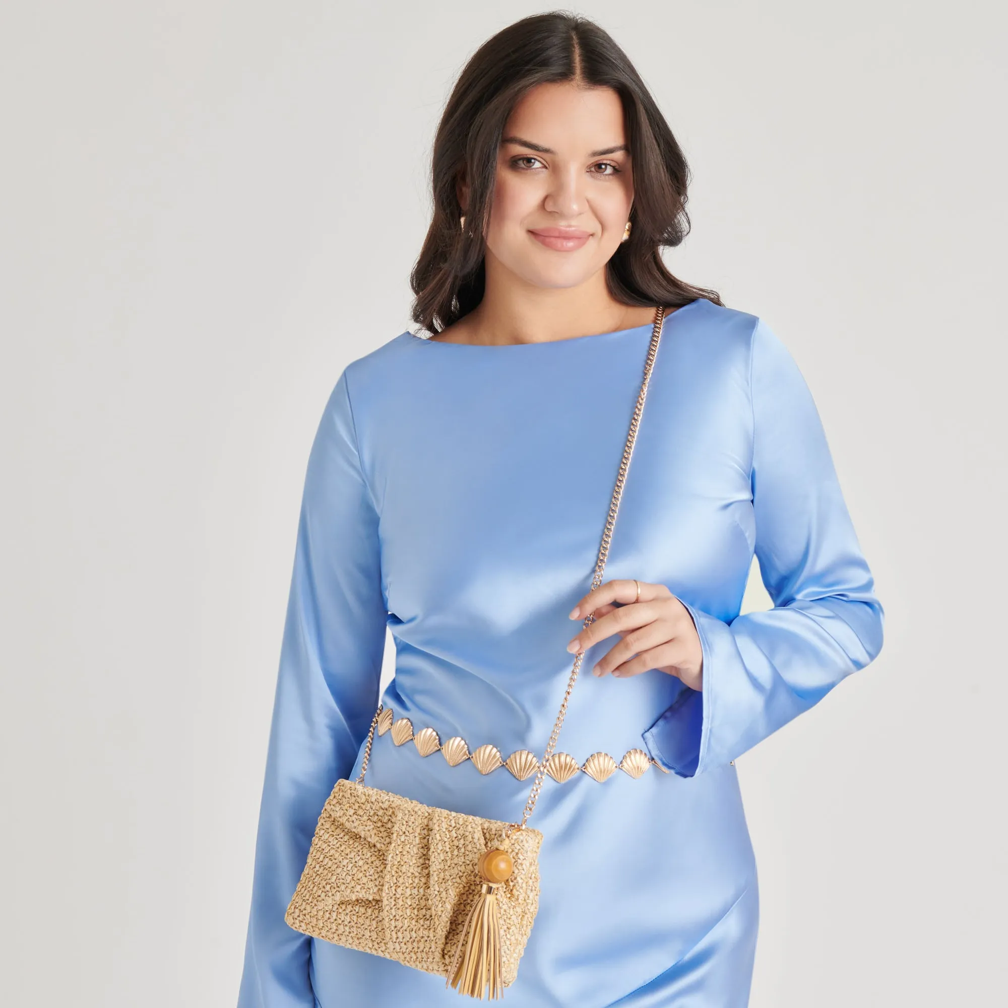 LORENA CLUTCH NATURAL RAFFIA