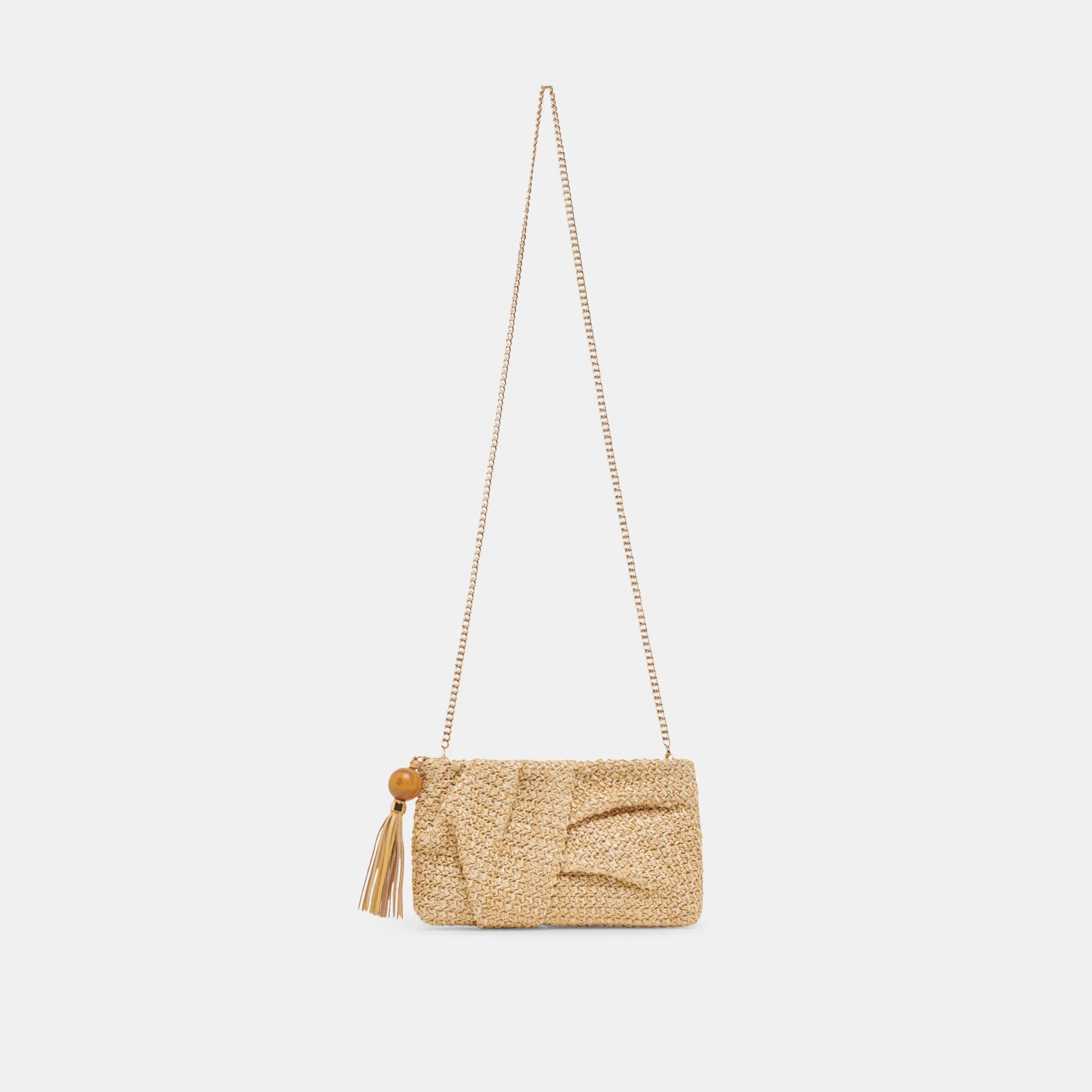 LORENA CLUTCH NATURAL RAFFIA