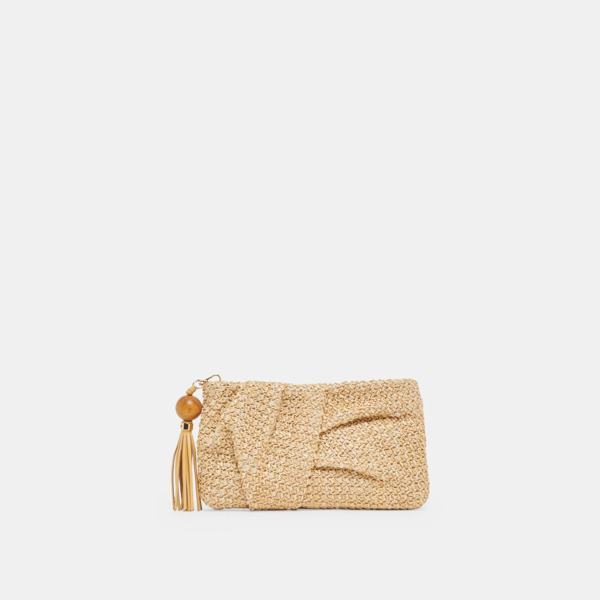 LORENA CLUTCH NATURAL RAFFIA