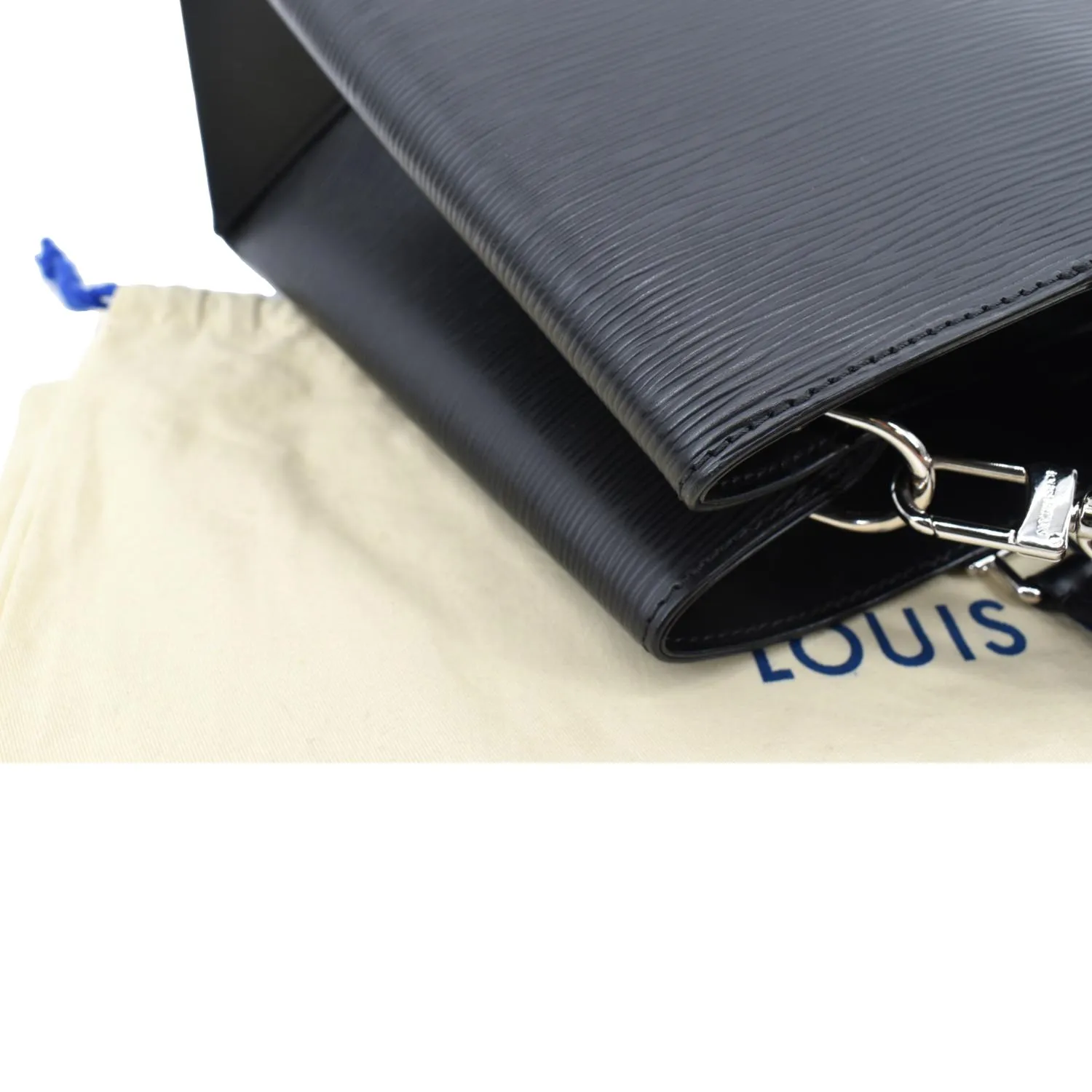 LOUIS VUITTON Kleber Epi Leather Shoulder Bag Black