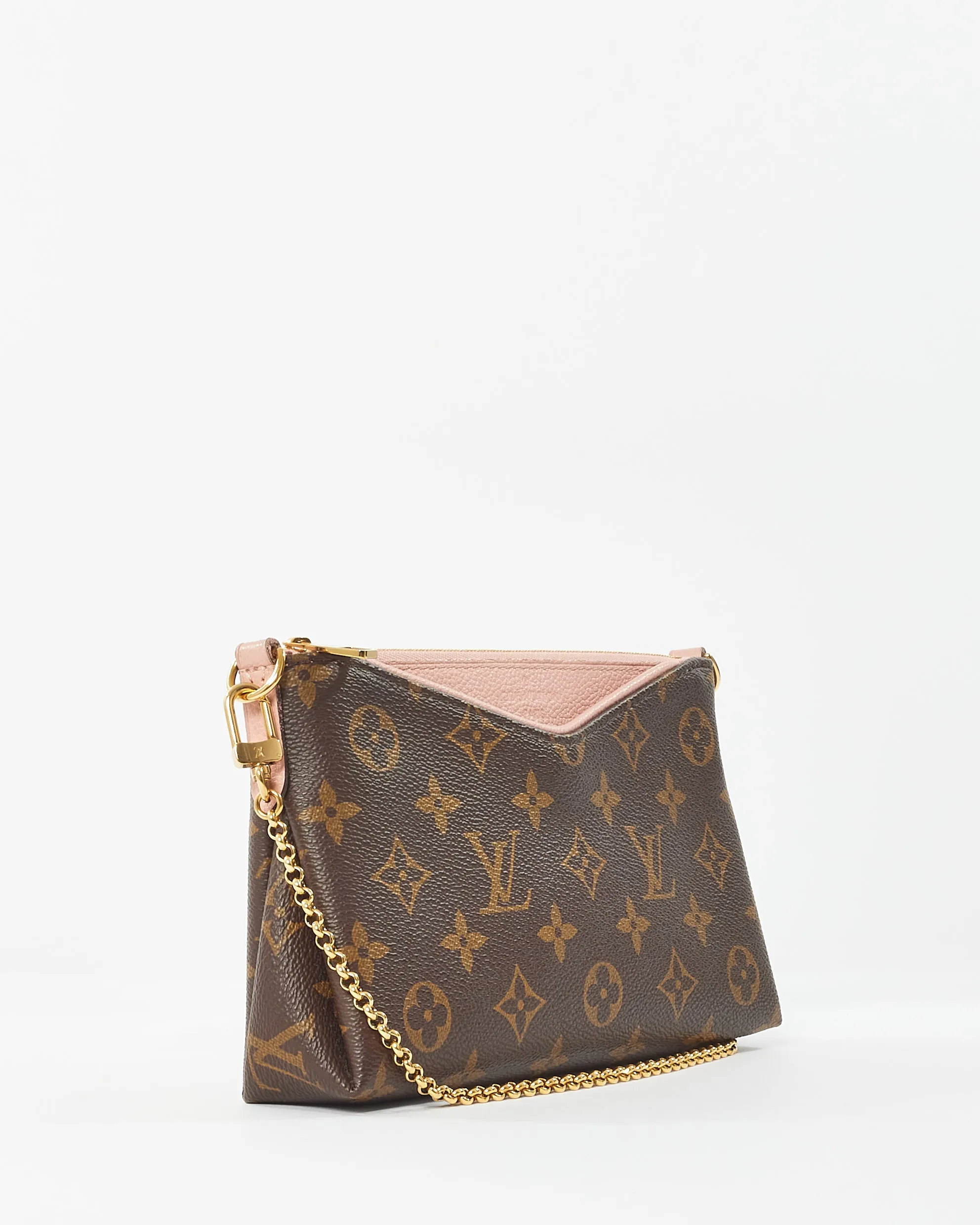 Louis Vuitton Monogram Canvas/ Rose Poudre Pallas Clutch