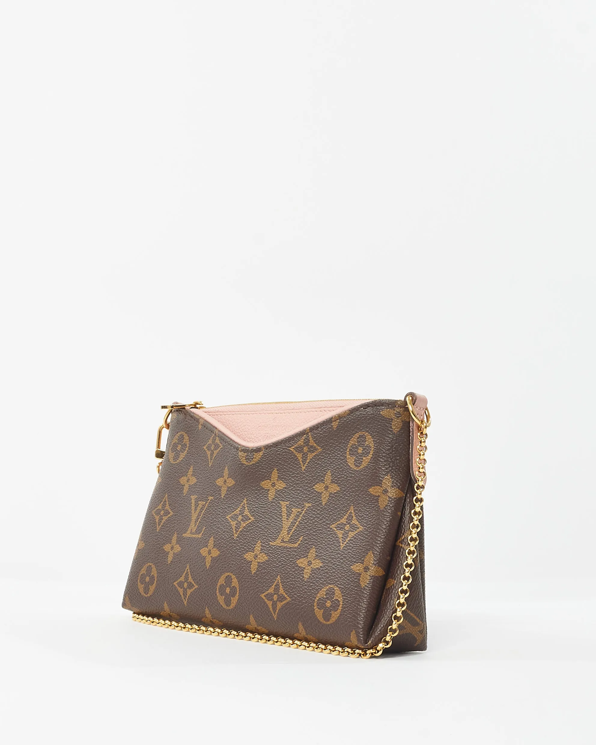 Louis Vuitton Monogram Canvas/ Rose Poudre Pallas Clutch