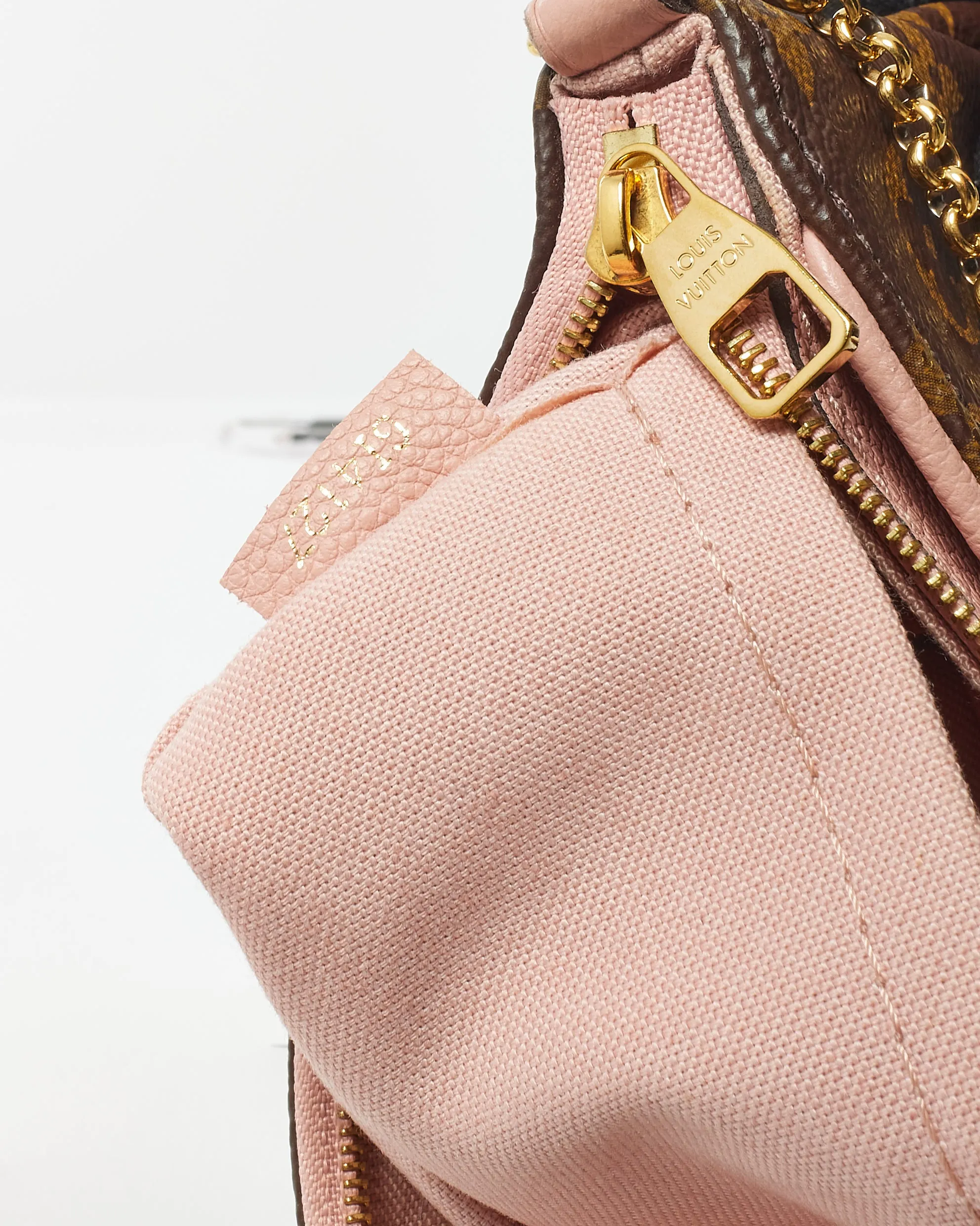 Louis Vuitton Monogram Canvas/ Rose Poudre Pallas Clutch