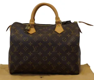 LOUIS VUITTON Monogram Speedy 30 HandBag