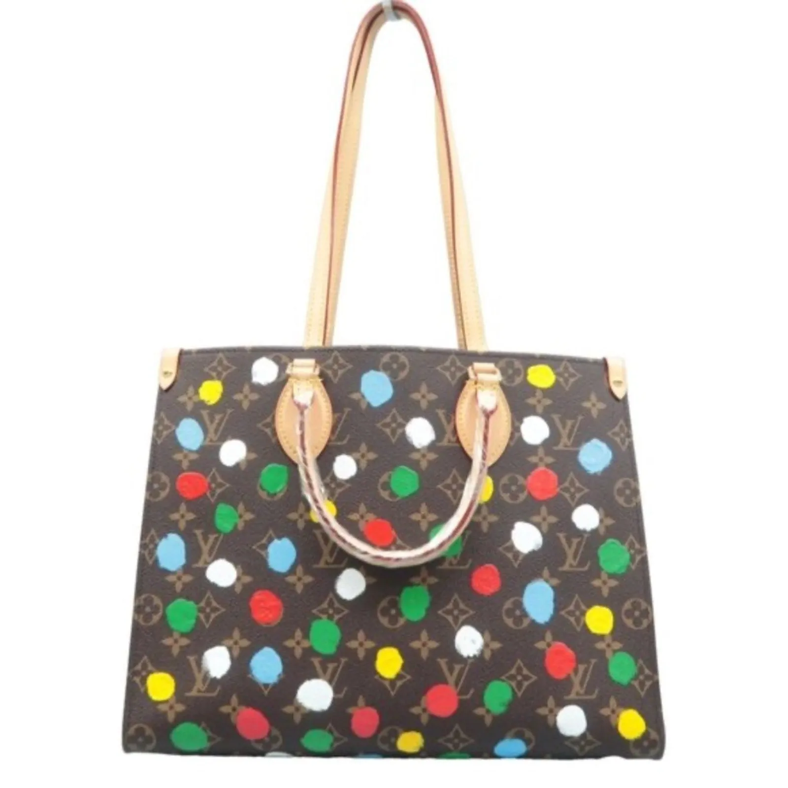 Louis Vuitton Onthego Multicolor Yayoi Kusama Monogram Canvas Satchel