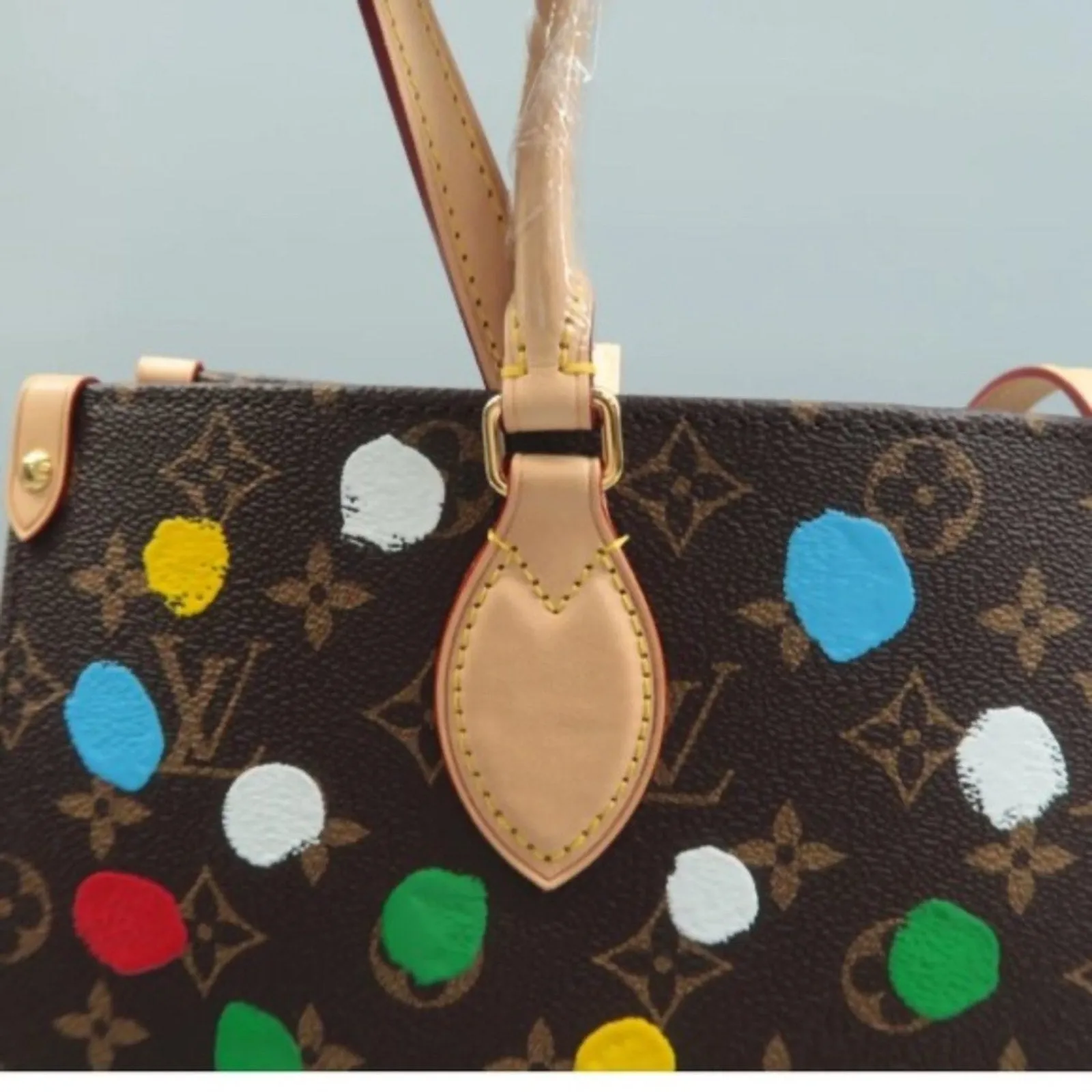 Louis Vuitton Onthego Multicolor Yayoi Kusama Monogram Canvas Satchel