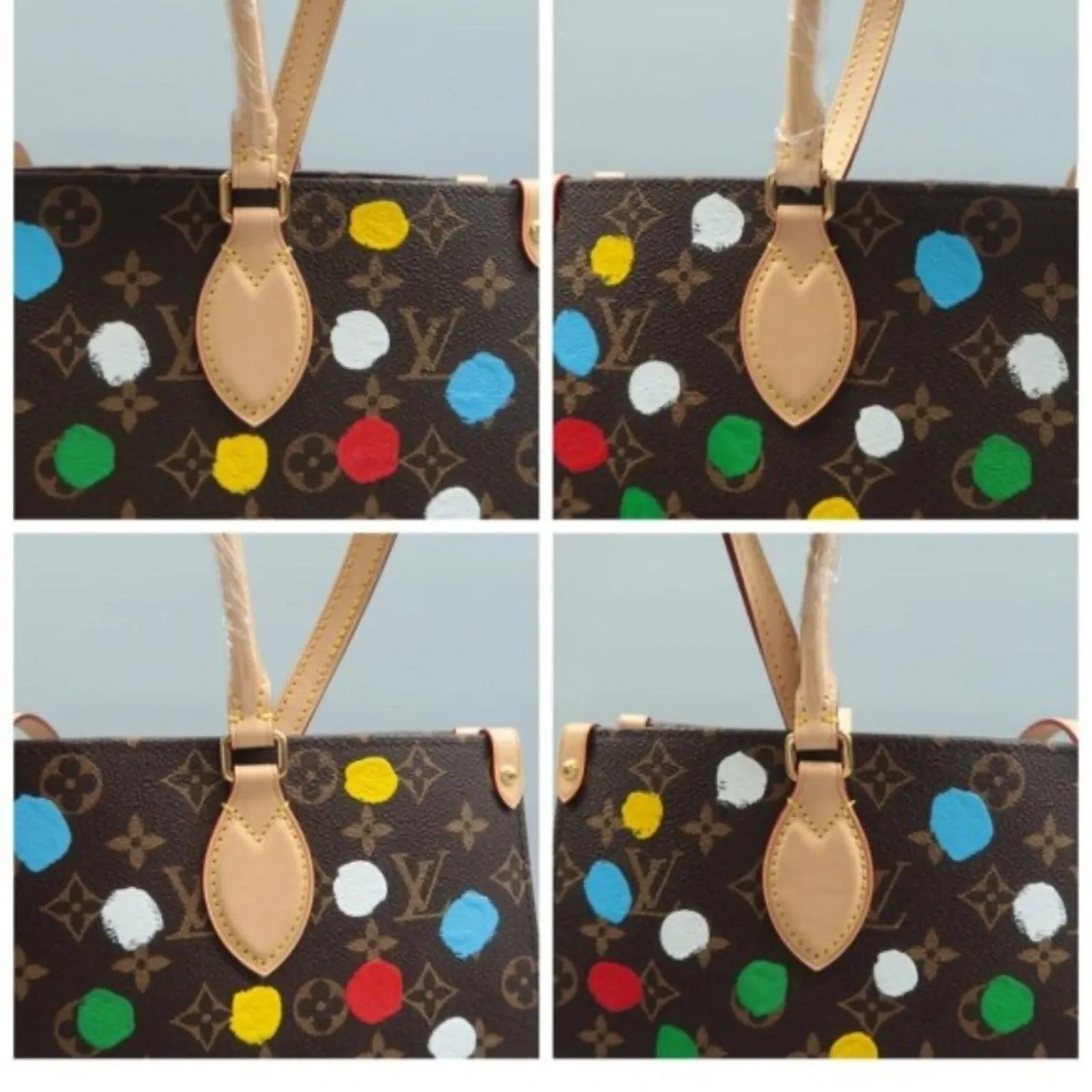 Louis Vuitton Onthego Multicolor Yayoi Kusama Monogram Canvas Satchel