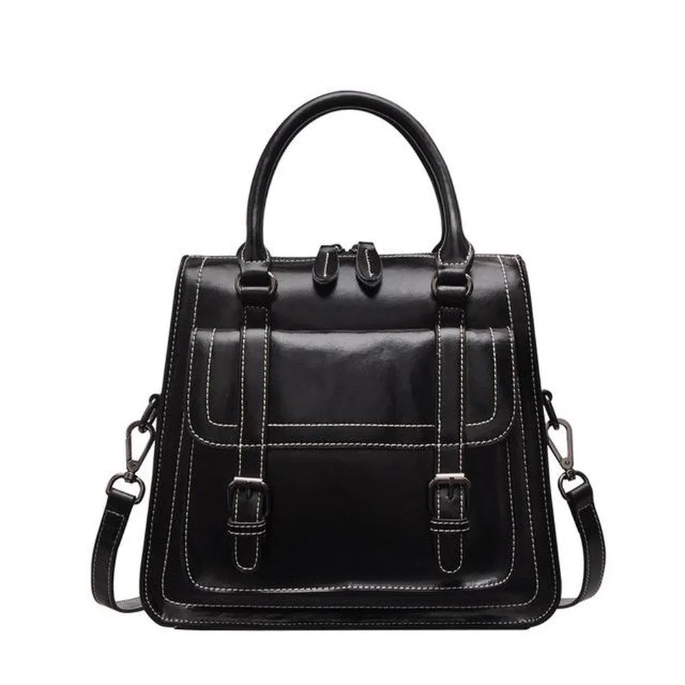 <bold>Top-Handle / Messenger Bag <br>Genuine-Leather