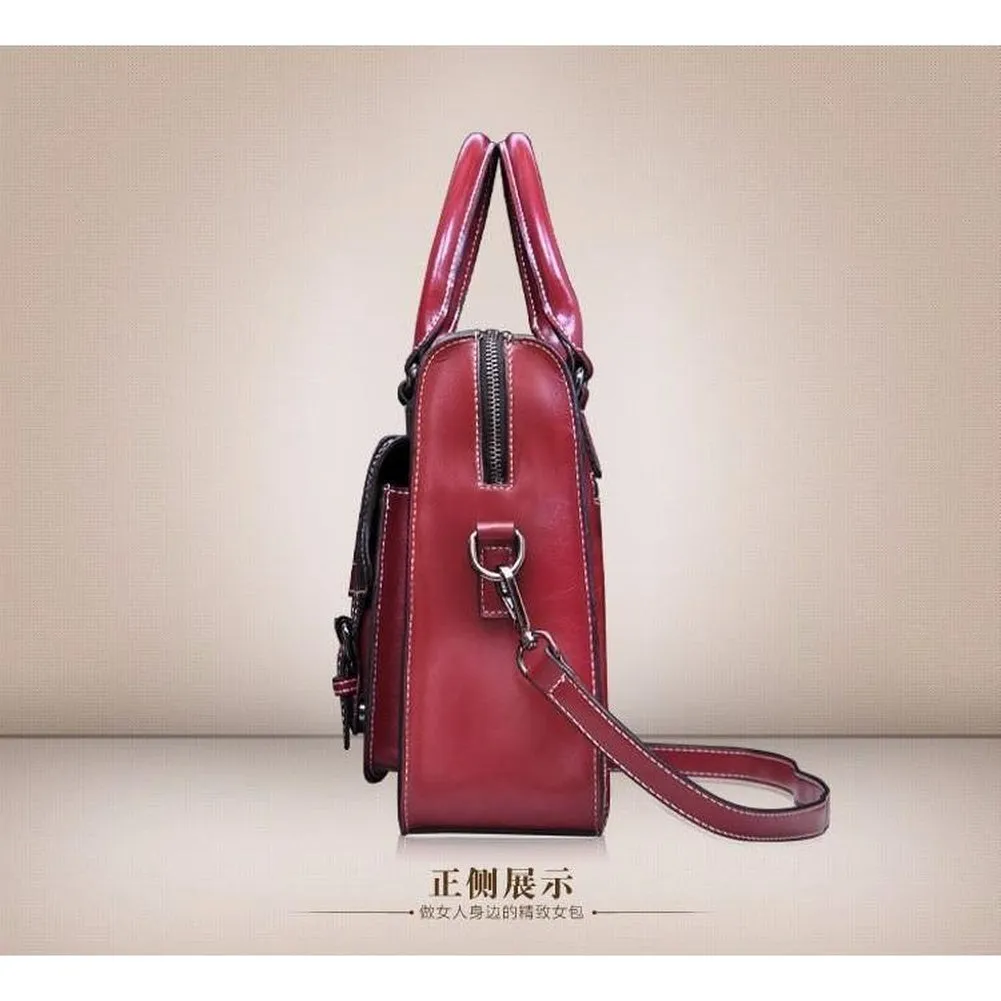 <bold>Top-Handle / Messenger Bag <br>Genuine-Leather