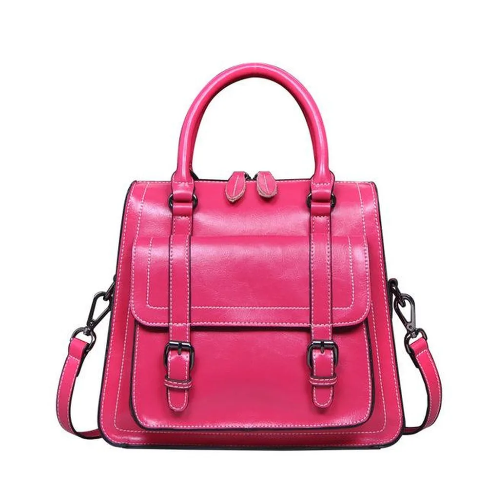 <bold>Top-Handle / Messenger Bag <br>Genuine-Leather