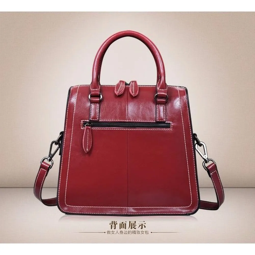 <bold>Top-Handle / Messenger Bag <br>Genuine-Leather