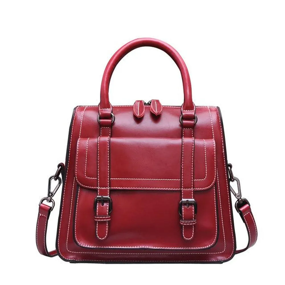 <bold>Top-Handle / Messenger Bag <br>Genuine-Leather