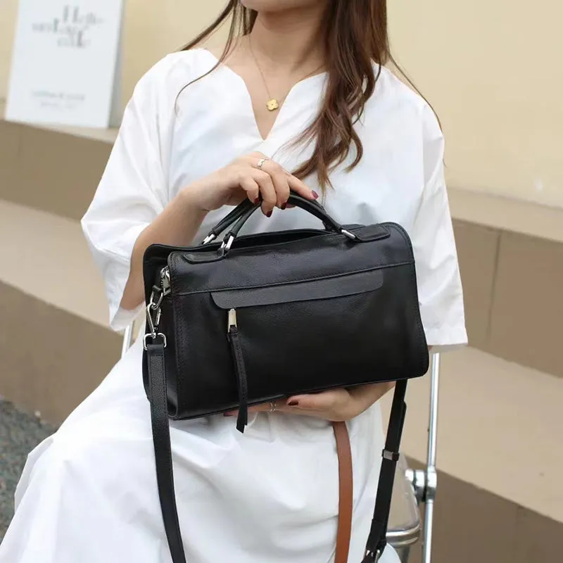 Maniska Supple Leather Top Handle Satchel