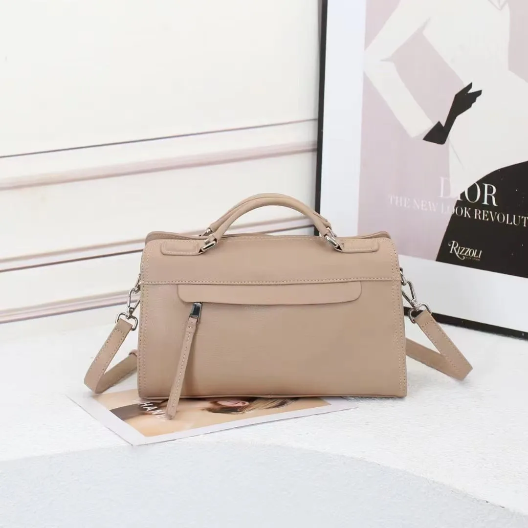 Maniska Supple Leather Top Handle Satchel