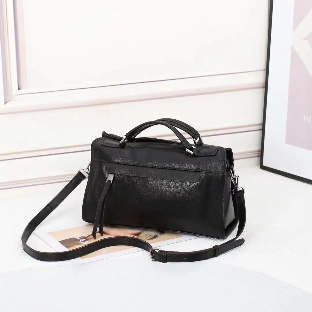 Maniska Supple Leather Top Handle Satchel