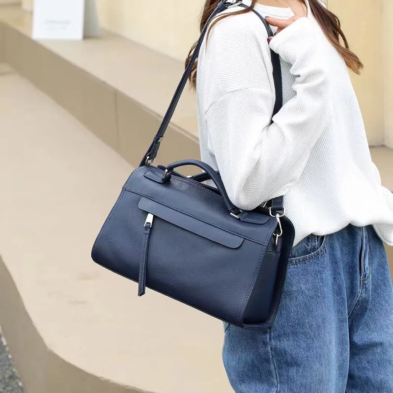 Maniska Supple Leather Top Handle Satchel