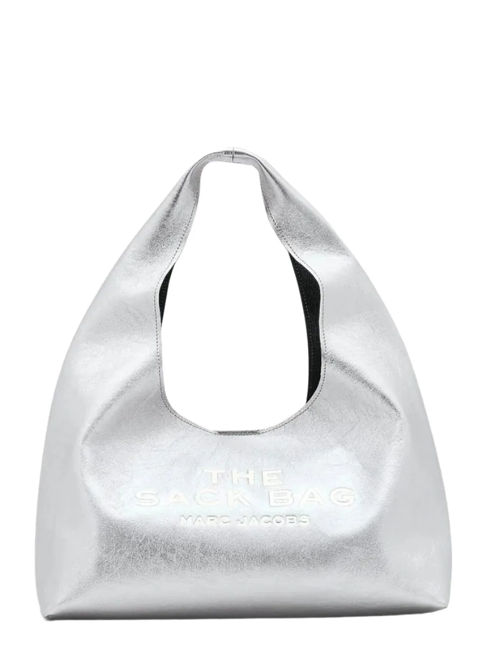 Marc Jacobs The Metallic Leather Sack Bag in Silver
