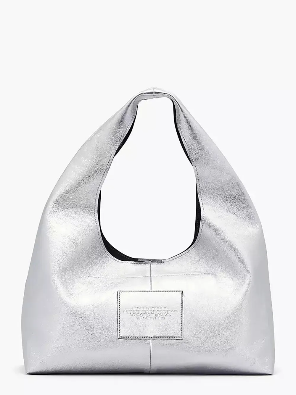 Marc Jacobs The Metallic Leather Sack Bag in Silver