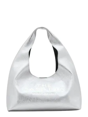Marc Jacobs The Metallic Leather Sack Bag in Silver