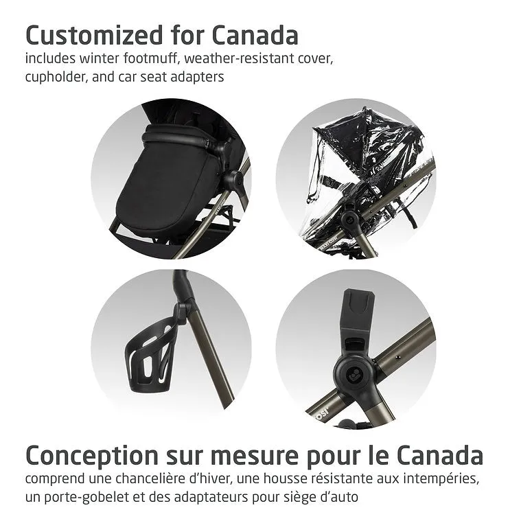Maxi-Cosi Zelia Luxe 5-in-1 Modular Travel System - Basalt Black