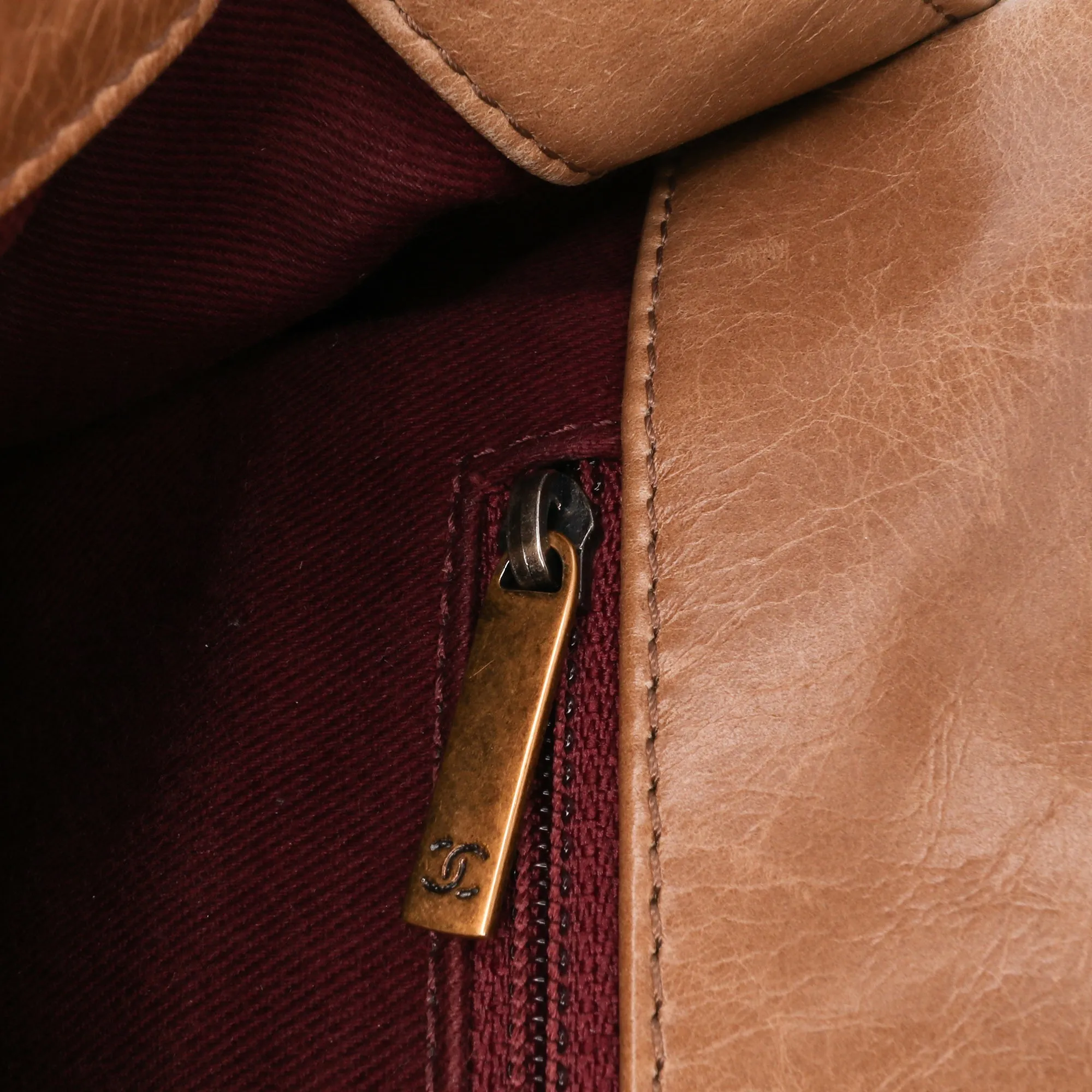 Medium Glazed Calfskin Castle Rock Top Handle Flap