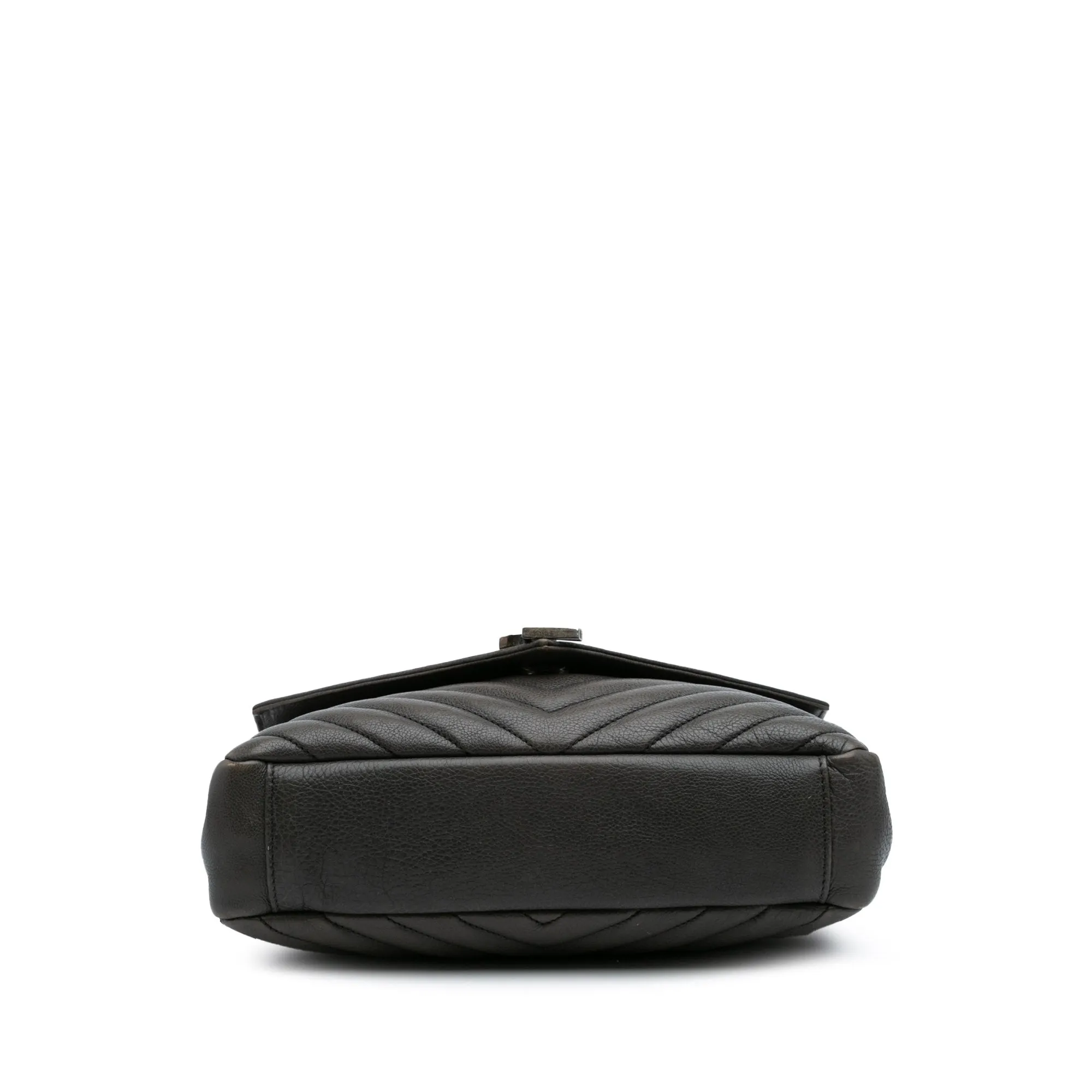 Medium Monogram Chevron Sheepskin College Satchel
