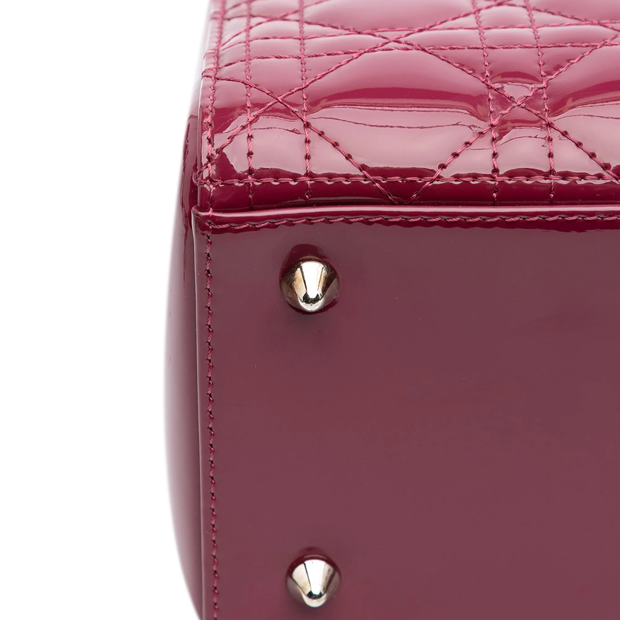 Medium Patent Cannage Lady Dior