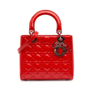 Medium Patent Cannage Lady Dior