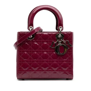 Medium Patent Cannage Lady Dior