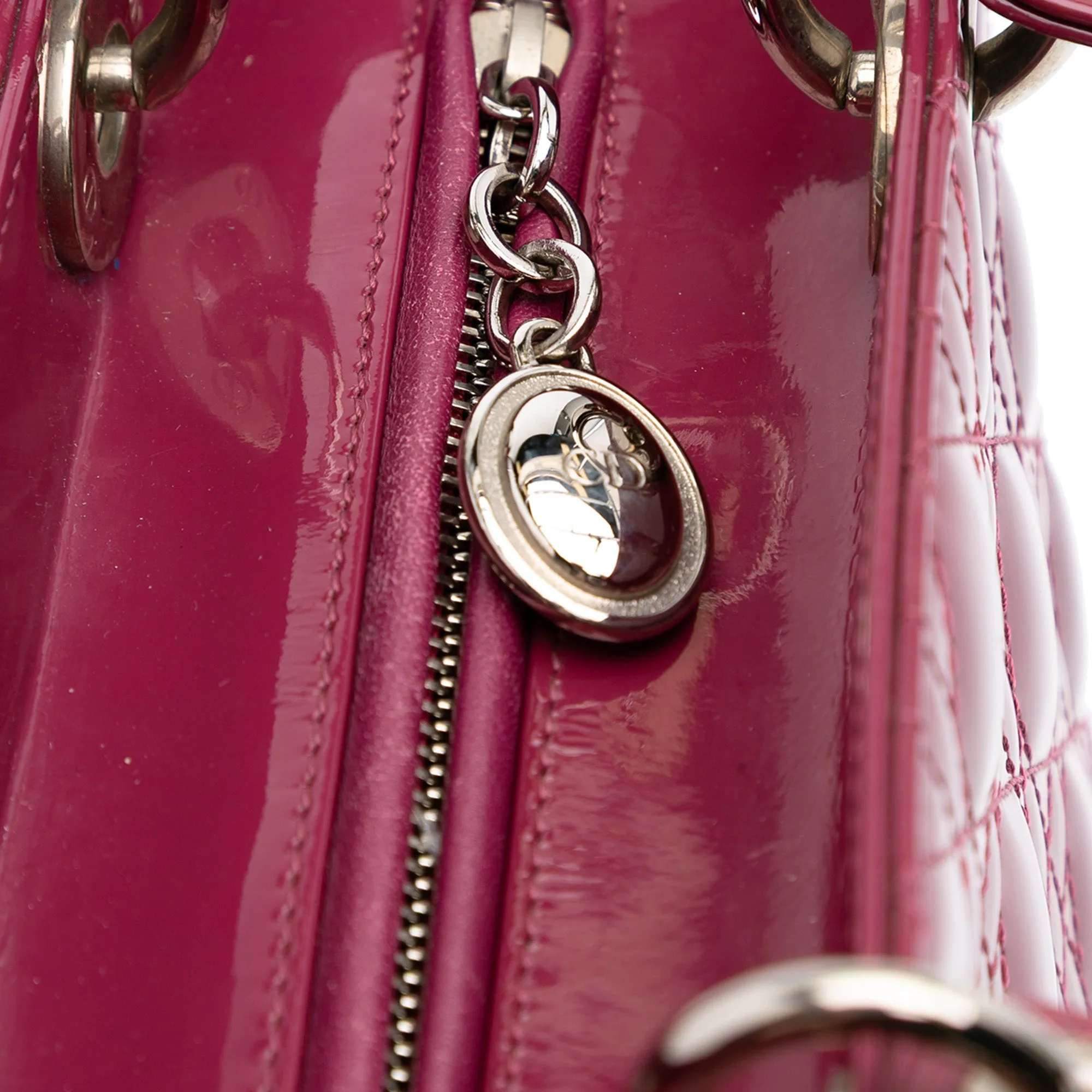 Medium Patent Cannage Lady Dior