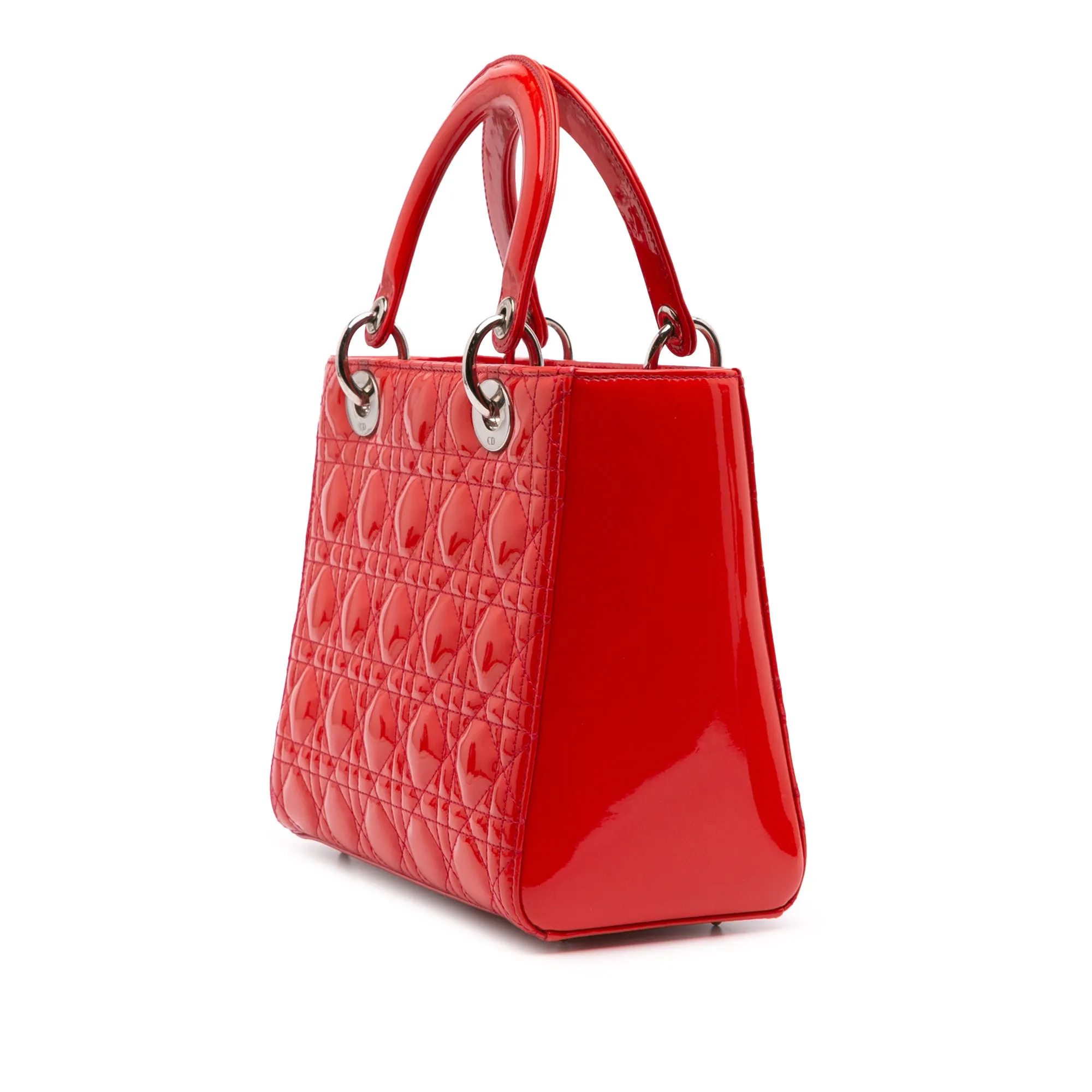 Medium Patent Cannage Lady Dior