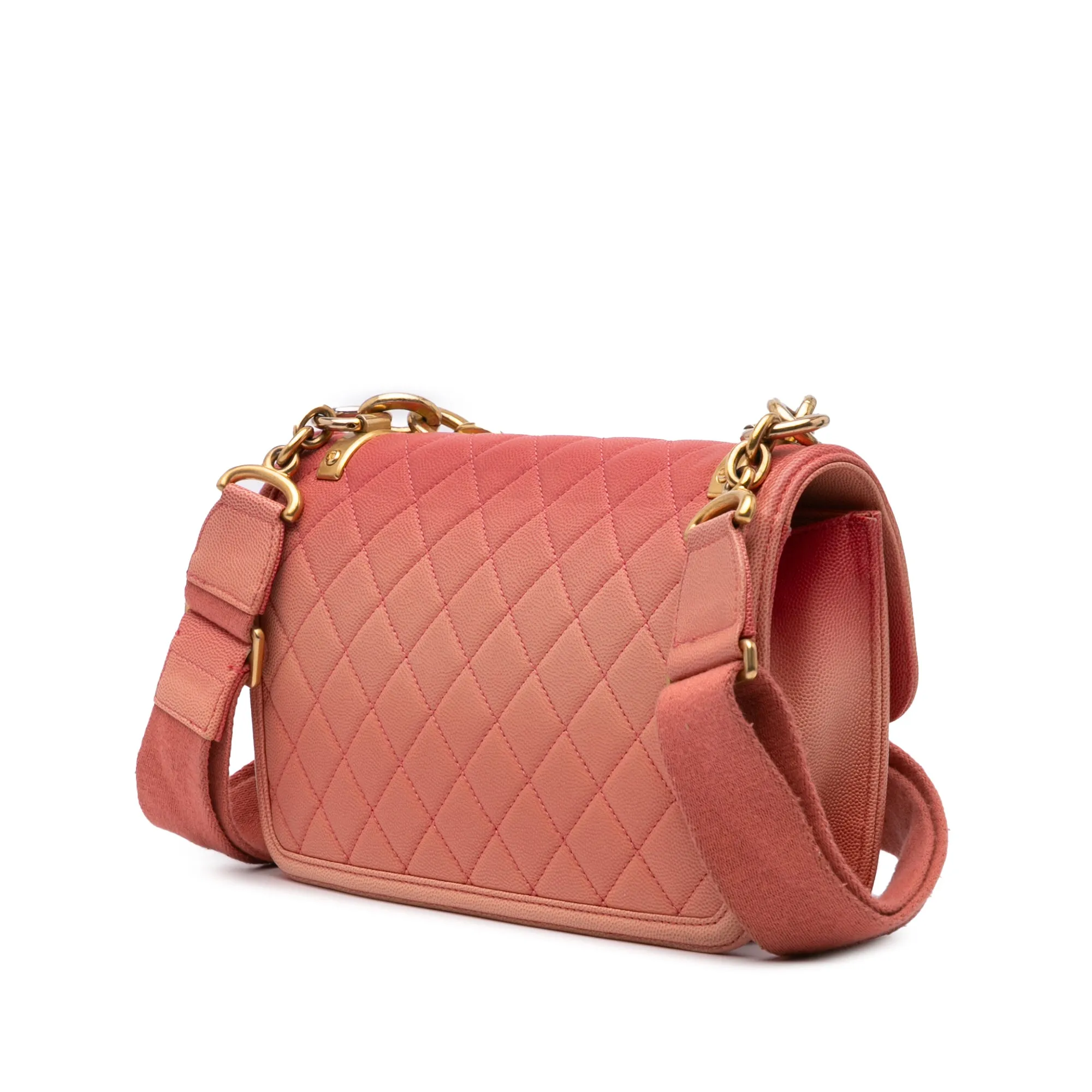 Medium Quilted Caviar Sunset On The Sea Flap