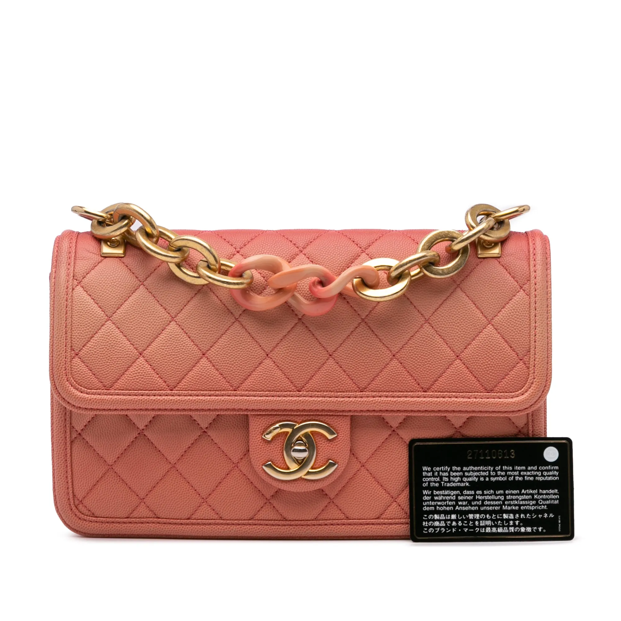 Medium Quilted Caviar Sunset On The Sea Flap
