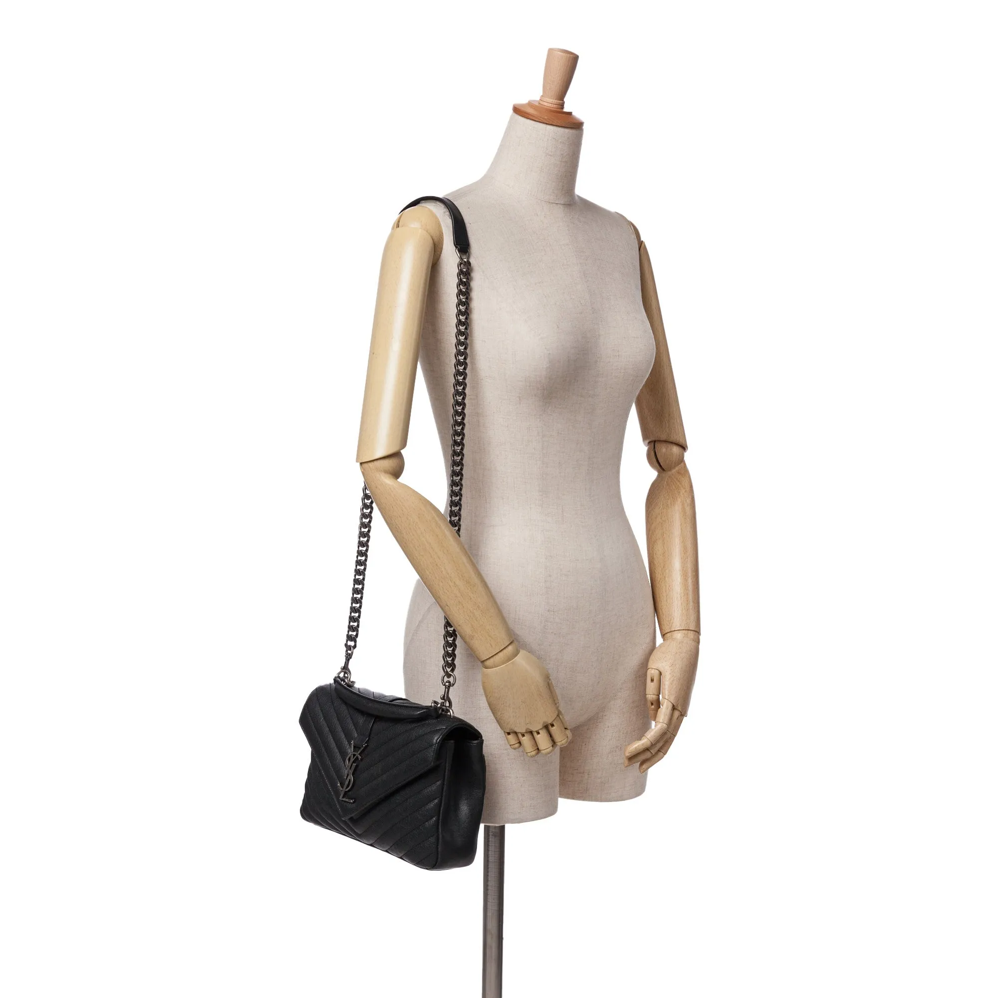 Medium Quilted Chevron Sheepskin College Satchel