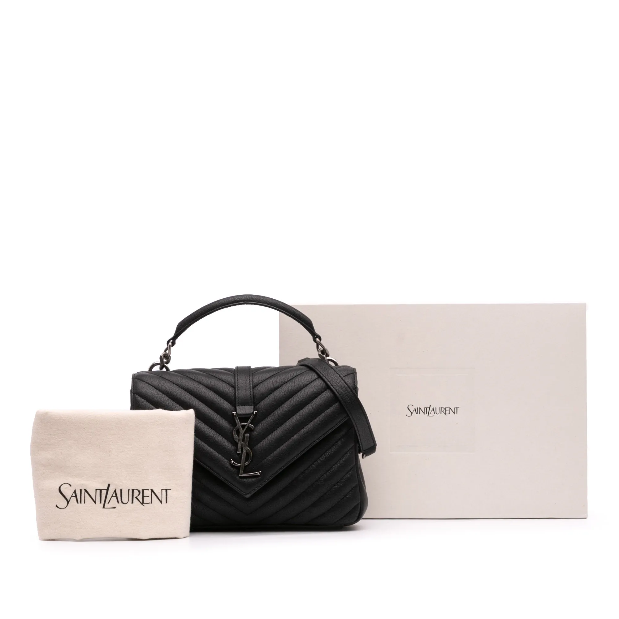Medium Quilted Chevron Sheepskin College Satchel