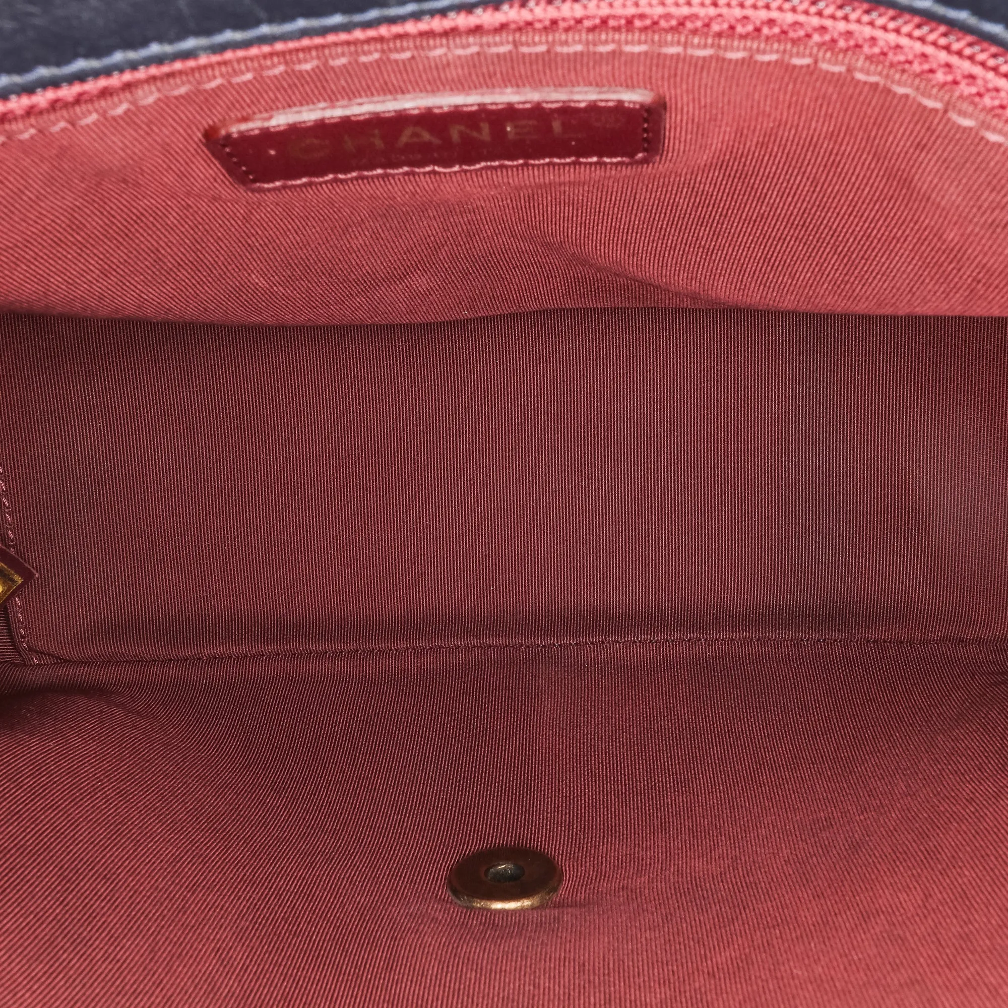 Medium Quilted Glazed Calfskin Gold Bar Top Handle Flap