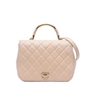 Medium Quilted Lambskin Carry Chic Flap