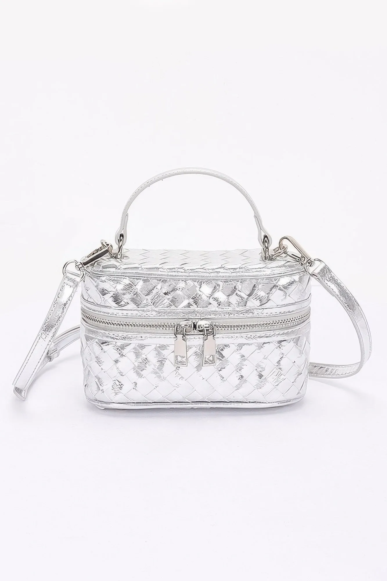 Metallic Braided Vanity Bag